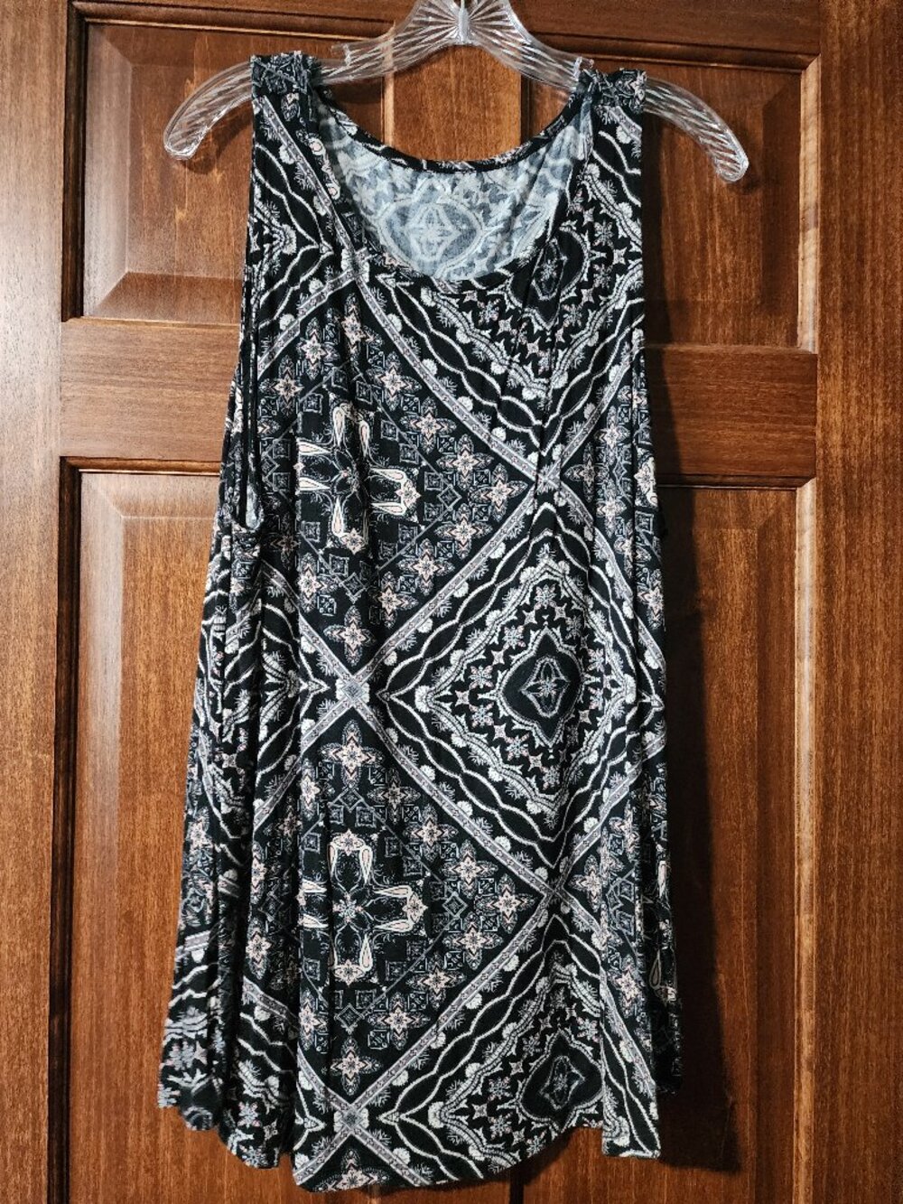 Boho Medallion Print Sleeveless Swing Tank Top